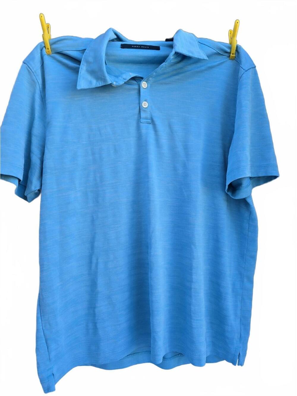 Perry Ellis Men's Blue Polo Shirt - Size M
